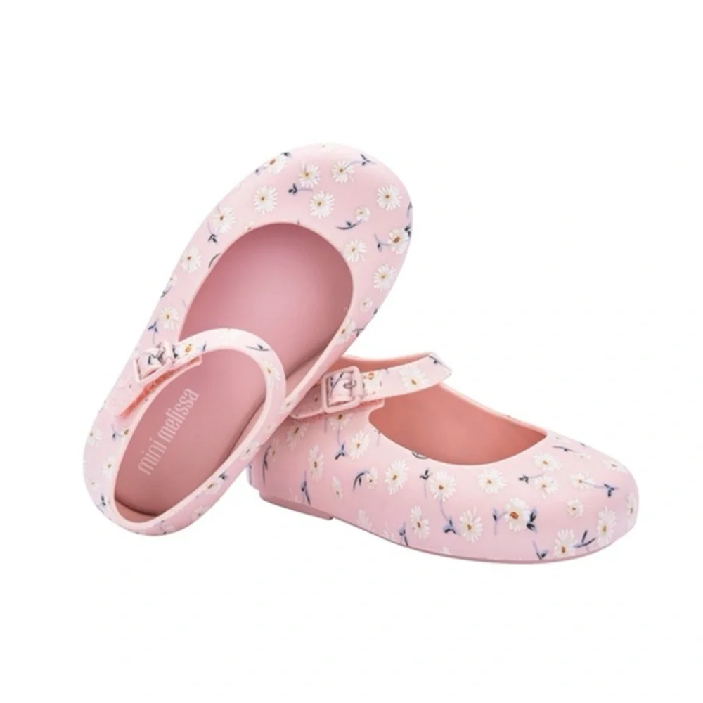🌸MINI MELISSA BB BALLERINAS DORA BABY PINK WHITE SHOES 7